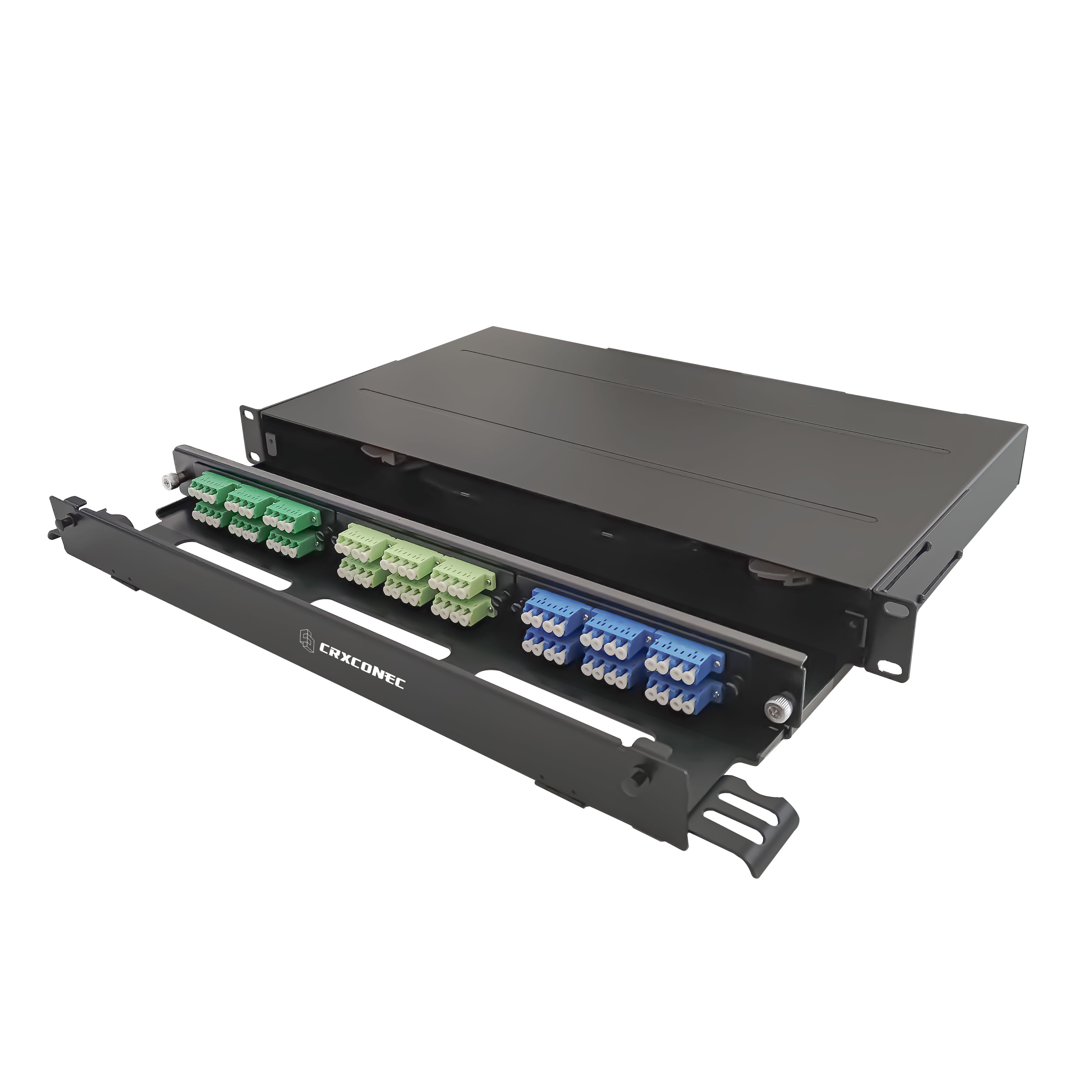  1U LGX Fiber Panel Drawer Rack Mount With Support Bar