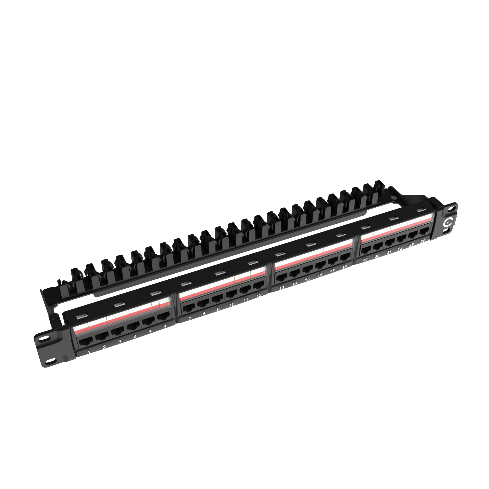  180-Degree Modular Panel With Cable Clamper Management