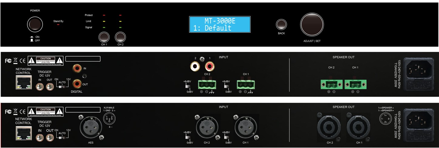 MT-3000E 2 Channel High Power Amplifier