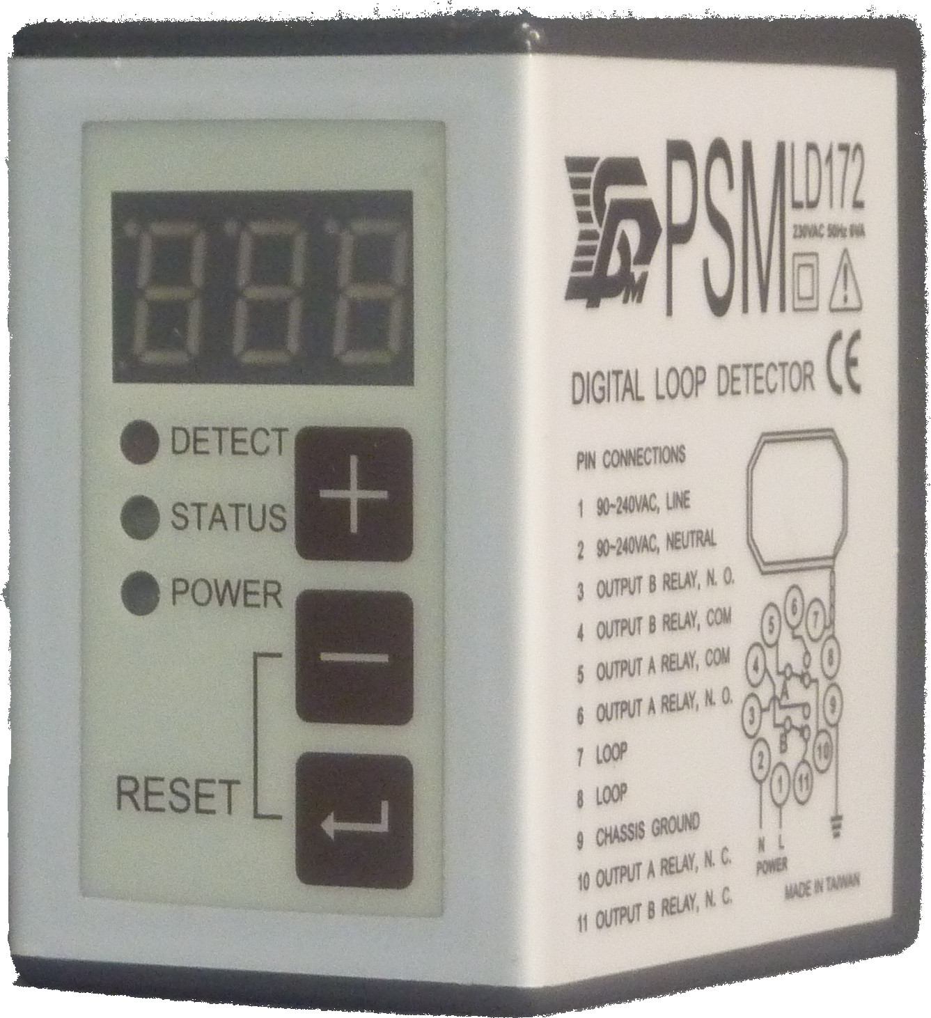 Single Channel Loop Vehicle Detector with LED window -LD170 series